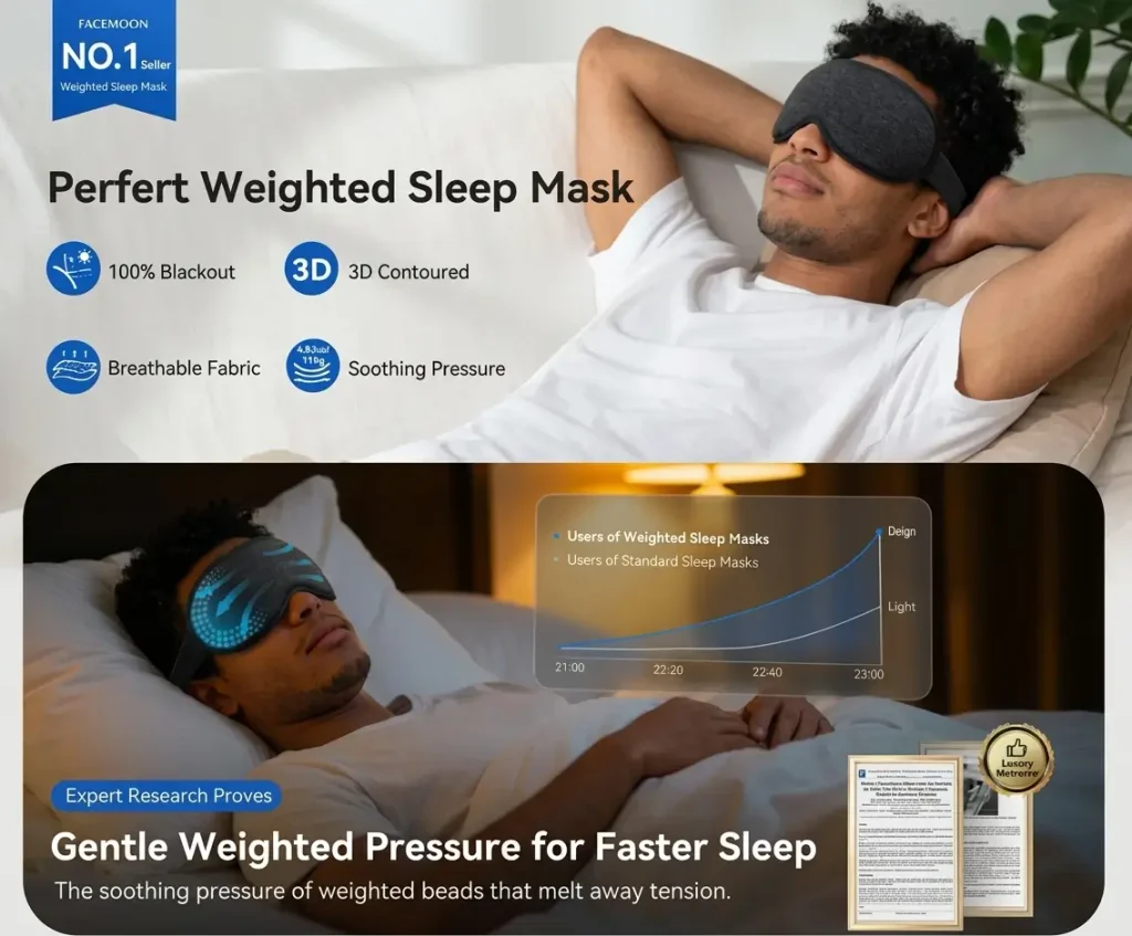 FACEMOON 3D Blackout Weighted Eye Mask