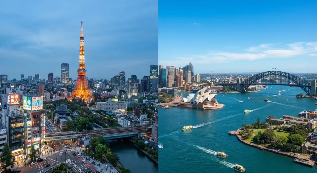 Sydney to Tokyo